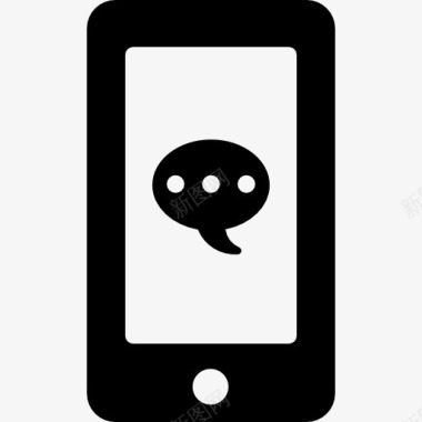 聊天的聊天气泡在手机屏幕上图标图标