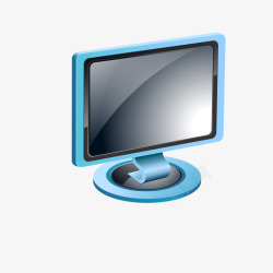 蓝色电脑屏幕素材