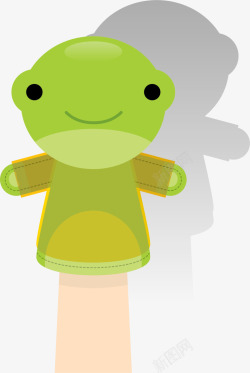 绿色青蛙指尖玩偶素材
