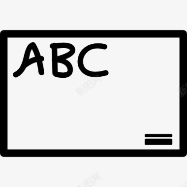 写字的黑板黑板上的字母ABC图标图标