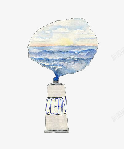 一只颜料画出的山脉png免抠素材_88icon https://88icon.com 卡通手绘 山脉 颜料