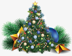 金星装饰圣诞树装饰高清图片