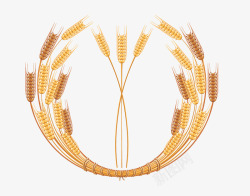 金色麦穗边框素材