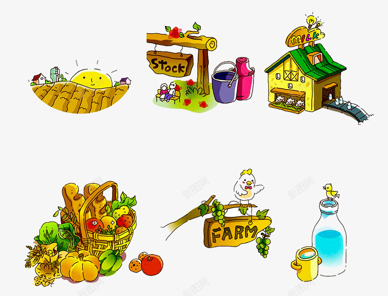 农庄小物件png免抠素材_88icon https://88icon.com farm 休闲农场 休闲农庄 农庄 卡通农庄 手绘农庄