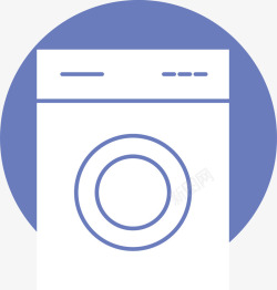 洗衣设备手绘海尔洗衣机高清图片