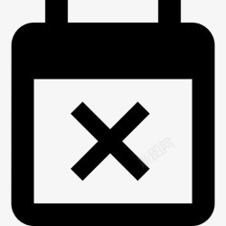 漫画鱼与字母X日历与字母X图标高清图片