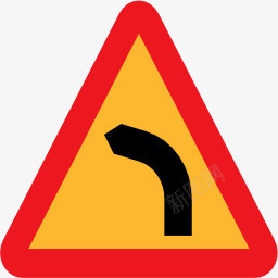 象形图路迹象危险的弯曲来左sy图标图标