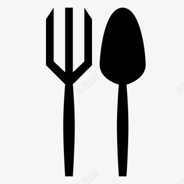 烹饪晚餐吃食品叉厨房餐餐厅勺子图标图标