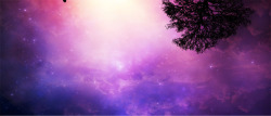 神秘紫色星空七夕素材