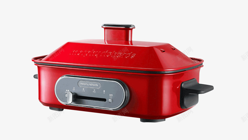 红色网红料理机png免抠素材_88icon https://88icon.com 做饭 厨房 料理 电器