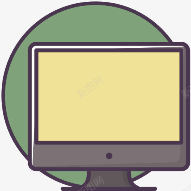 电脑类电脑装置iMac监控屏幕图标图标