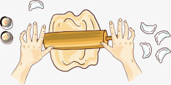 做饺子素材