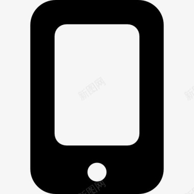 黑手机的象征图标图标