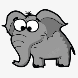 大象超萌卡通手绘Q版素材