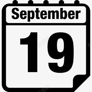 九月金秋9月29日的日历页图标图标