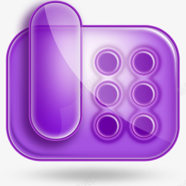 紫色的心形紫色电话标图标图标