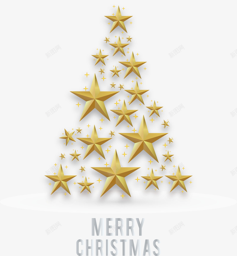 金色五角星拼图圣诞树png免抠素材_88icon https://88icon.com merryChristmas 圣诞快乐 圣诞树 圣诞节 星星圣诞树 矢量png