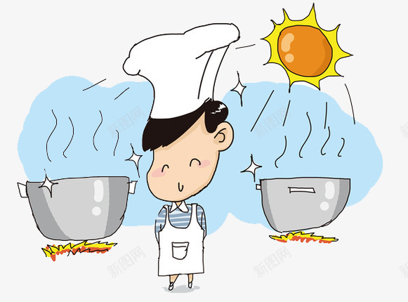 卡通煮饭男孩png免抠素材_88icon https://88icon.com 做饭 厨师 厨房 家庭煮夫 煮饭