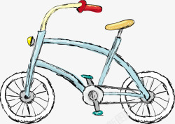 自行车大赛手绘自行车素材