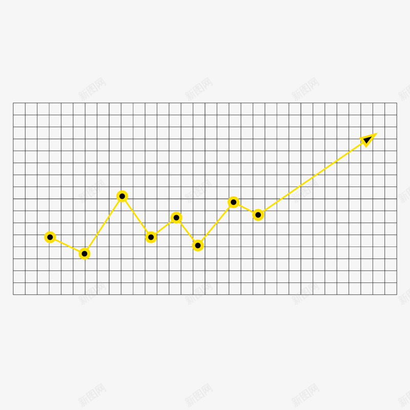 表格黄色节点折线图png免抠素材_88icon https://88icon.com 折线图 折线图符号 线型图 节点 表格 黄色