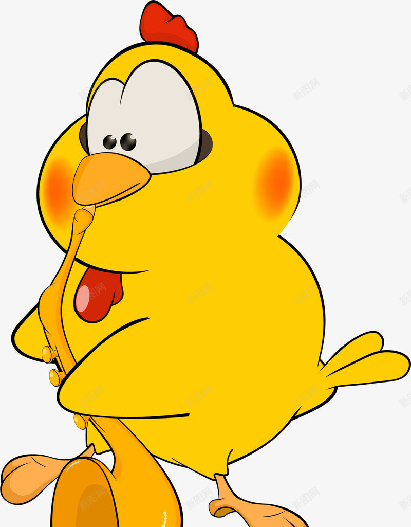 黄色卡通小鸡png免抠素材_88icon https://88icon.com 公鸡 卡通动物 童趣动物 萨克斯小鸡 装饰图案 黄色小鸡