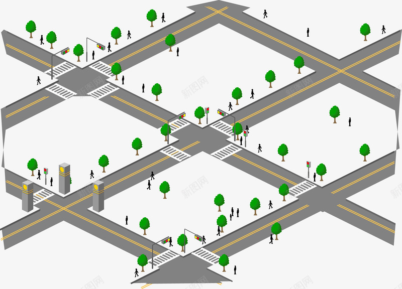 街道街区道路矢量图ai免抠素材_88icon https://88icon.com 矢量素材 街区 街道 街道素材 道路 道路矢量 矢量图