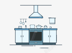 开放式厨房卡通开放式厨房图标psd源文件高清图片