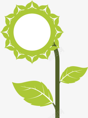 节能环保灯绿色环保花朵图标图标