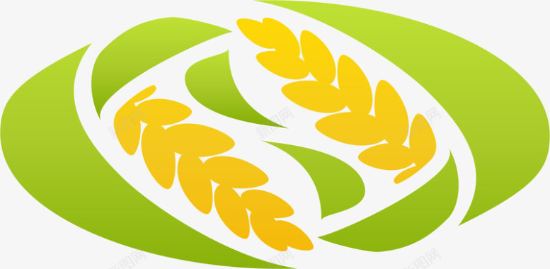 大学标志麦穗生态农业矢量图图标图标