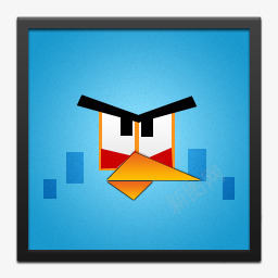 蓝色生气鸟黑色框架广场愤怒的小png免抠素材_88icon https://88icon.com Angry Bird Black Blue Frame 框架 生气 蓝色 鸟 黑色