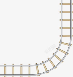 弯曲动车轨道图素材