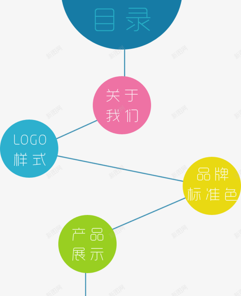 彩色PPT目录页png免抠素材_88icon https://88icon.com PPT 彩色 目录