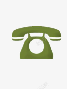 绿色PNG电话图标元素图标