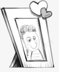 手绘素描相片相框png免抠素材_88icon https://88icon.com 相片 素描