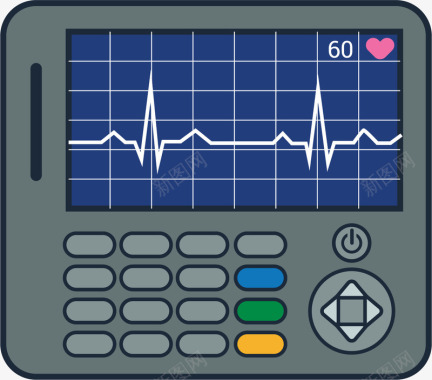 心脏检测医疗仪器图标图标