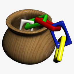 木质花盆木质系统桌面图标图标