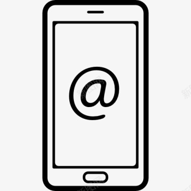电子邮件响应数字化符号在手机屏幕图标图标