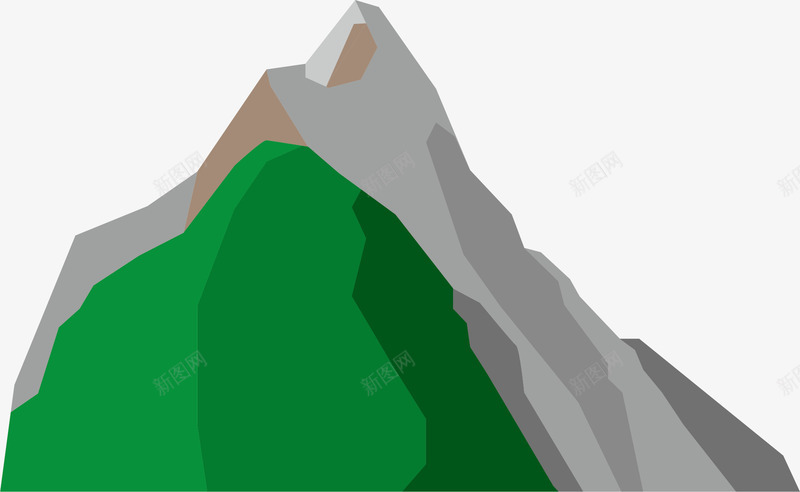 绿色简约高山png免抠素材_88icon https://88icon.com 大山 山丘 童趣 简约 绿色 装饰图案 高山