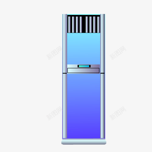 蓝色空调矢量图ai免抠素材_88icon https://88icon.com 家电 空调 蓝色 矢量图