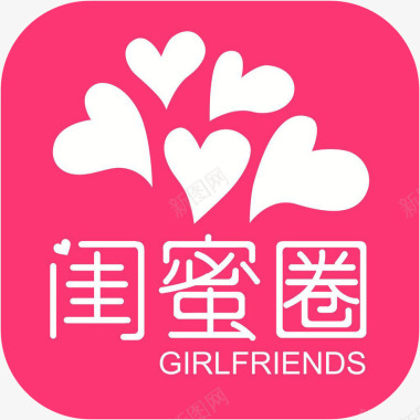 闺蜜聚餐手机闺蜜圈社交logo图标图标