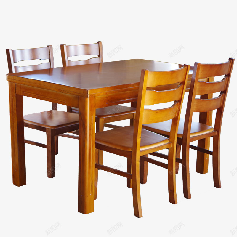 家具餐桌餐椅实物png免抠素材_88icon https://88icon.com 实木 橡木 靠背餐椅 餐桌桌面