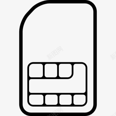 手机图标平面手机SIM卡芯片图标图标