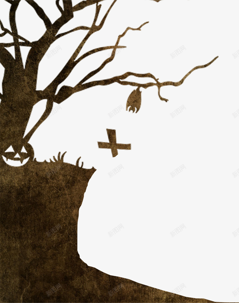 南瓜枯树png免抠素材_88icon https://88icon.com 万圣节 南瓜 卡通手绘 恐怖PNG 装饰背景 飞蝙蝠