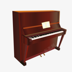 棕色钢琴素材