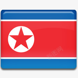韩国朝鲜国旗图标图标