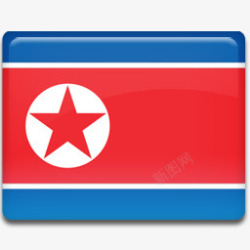 NORTH朝鲜国旗图标高清图片