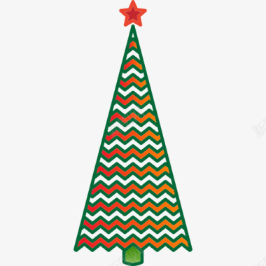 装饰星星圣诞树图标图标