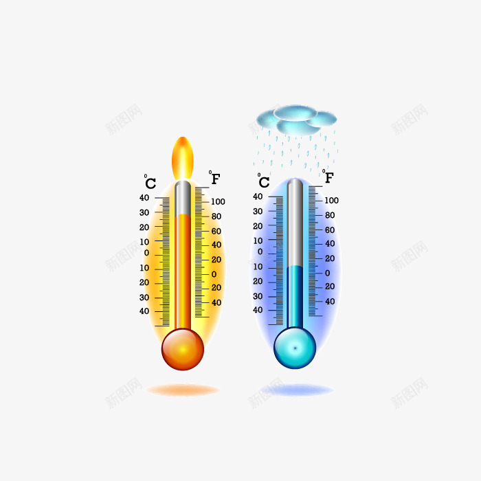 户外温度表矢量图ai免抠素材_88icon https://88icon.com 下雨 温度计 矢量户外温度表 矢量图