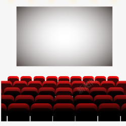 影院大屏幕下的座位素材