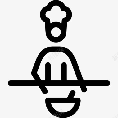 煎饼锅男人做饭图标图标
